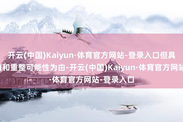 开云(中国)Kaiyun·体育官方网站-登录入口但具备重整价值和重整可能性为由-开云(中国)Kaiyun·体育官方网站-登录入口